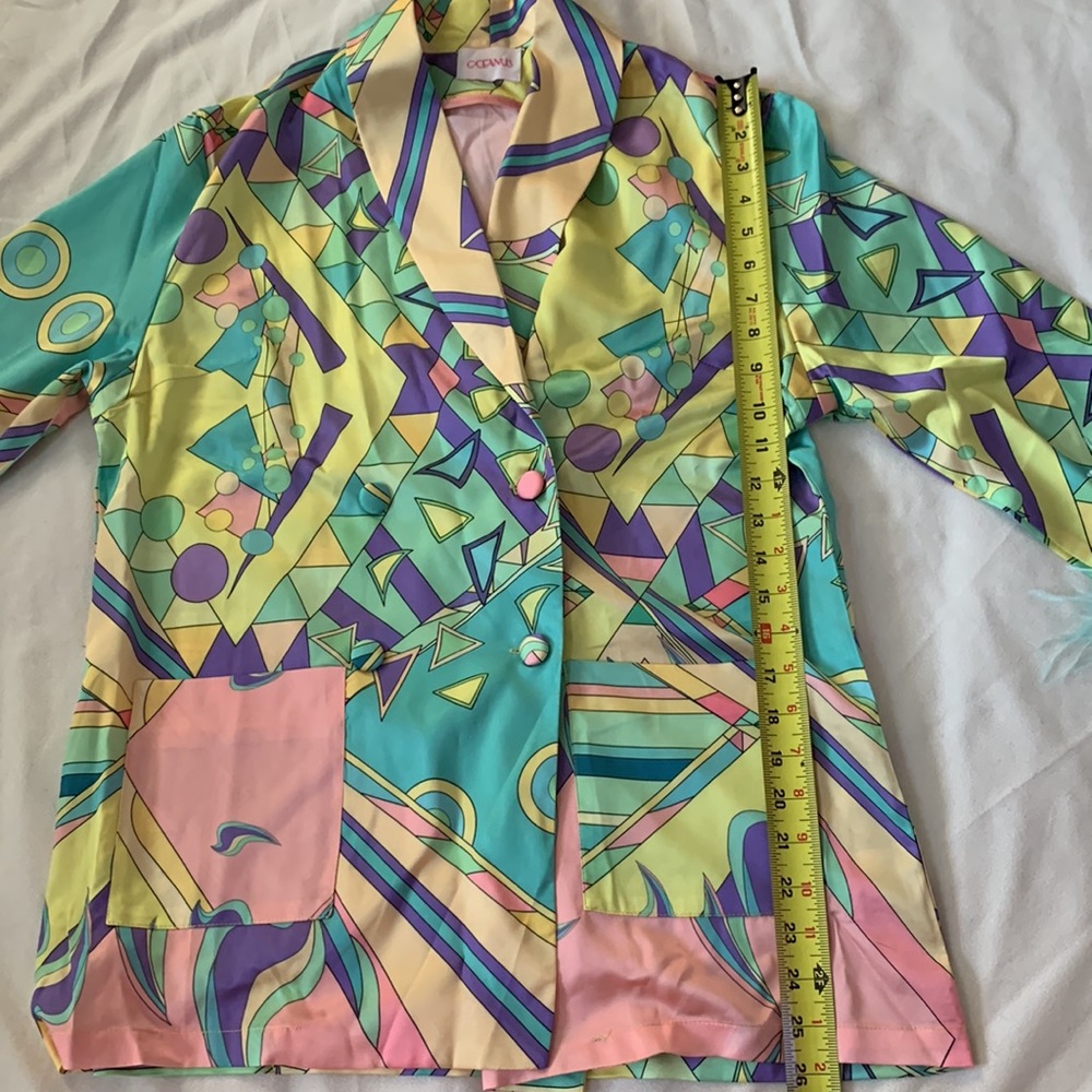 OCEANUS SILK BLAZER AND TROUSER SET - Picture 7 of 17